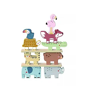Tooky Toy Állatos toronyépítő