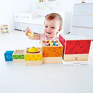 Hape Turn muzical din lemn pentru stivuit