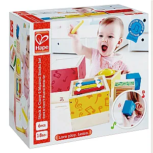 Hape Turn muzical din lemn pentru stivuit
