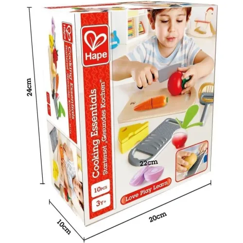  Hape Cooking Essentials – Set din lemn pentru tăiat legume 