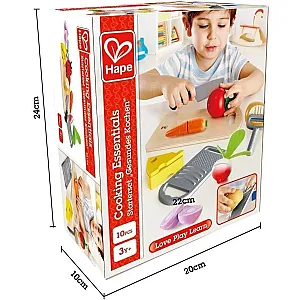 Hape Cooking Essentials – Fa zöldségszeletelő készlet