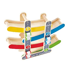 Hape Fast Flip Racetrack – Pistă de curse din lemn cu mașinuțe