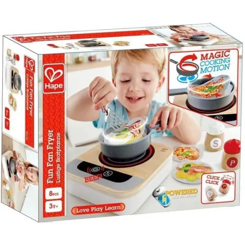 Hape Fun Fan Fryer – Aragaz de jucărie cu tigaie interactivă