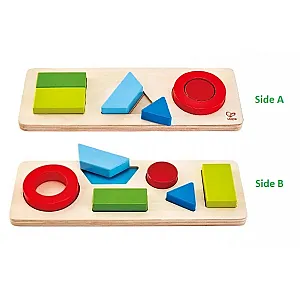 Hape Geometry Puzzle E1615 – Puzzle geometric din lemn