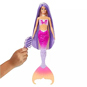 Barbie păpușă sirenă cu schimbare de culoare