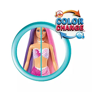 Barbie păpușă sirenă cu schimbare de culoare