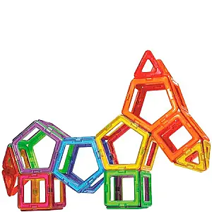 Magformers Basic Starter Set – Set magnetic de construcție, 62 piese