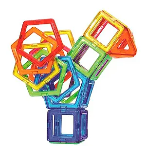 Magformers Basic Starter Set – Set magnetic de construcție, 62 piese