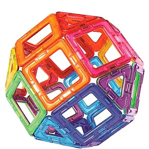 Magformers Basic Starter Set – Set magnetic de construcție, 62 piese