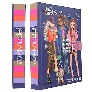 TOPModel City Girls napló számkódos zárral és hanggal