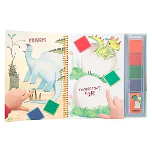 Dino World – Fingerprint Fun carte creativă cu amprente