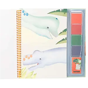 Dino World – Fingerprint Fun carte creativă cu amprente
