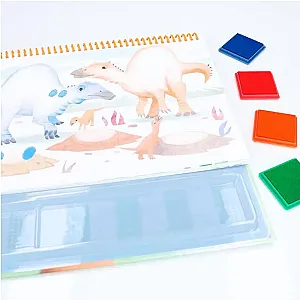 Dino World – Fingerprint Fun carte creativă cu amprente