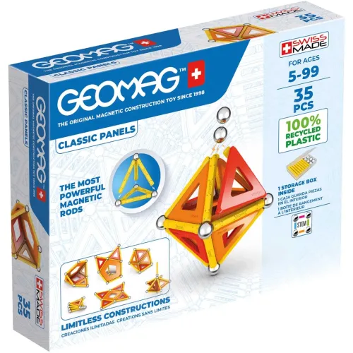 GEOMAG Classic Panels Recycled 35 – Set magnetic de construcție