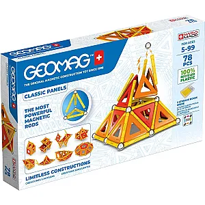 GEOMAG Classic Panels Recycled 78 – Set magnetic de construcție
