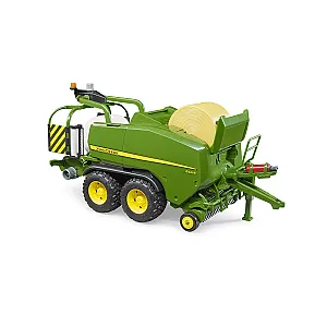 BRUDER 02032 – Presă de balotat și înfoliat baloți rotunzi John Deere C441R