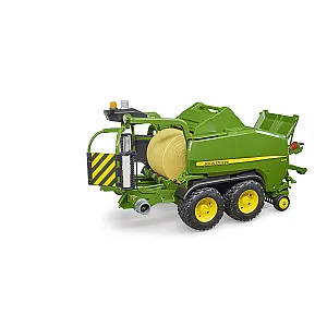 BRUDER 02032 – Presă de balotat și înfoliat baloți rotunzi John Deere C441R