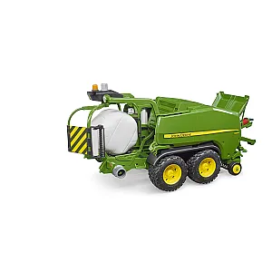 BRUDER 02032 – Presă de balotat și înfoliat baloți rotunzi John Deere C441R