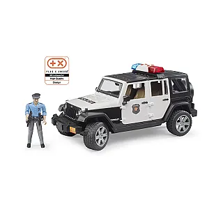 BRUDER 02526 – Jeep Wrangler Unlimited Rubicon rendőrautó rendőrfigurával és felszereléssel