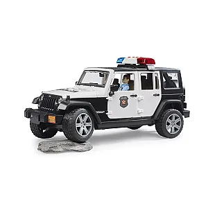 BRUDER 02526 – Jeep Wrangler Unlimited Rubicon rendőrautó rendőrfigurával és felszereléssel