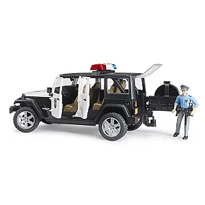 BRUDER 02526 – Jeep Wrangler Unlimited Rubicon rendőrautó rendőrfigurával és felszereléssel