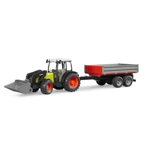 Bruder Claas Nectis 267 F cu încărcător frontal și remorcă – 02112