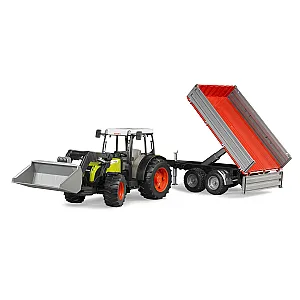 Bruder Claas Nectis 267 F cu încărcător frontal și remorcă – 02112