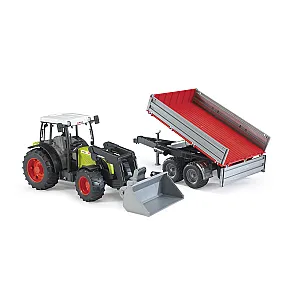 Bruder Claas Nectis 267 F cu încărcător frontal și remorcă – 02112