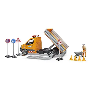 BRUDER 02677 – Mercedes-Benz Sprinter vehicul municipal cu lumini, sunete și accesorii