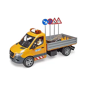 BRUDER 02677 – Mercedes-Benz Sprinter vehicul municipal cu lumini, sunete și accesorii