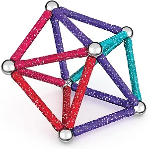 Geomag Recycled Glitter 60 piese – Set magnetic de construcție