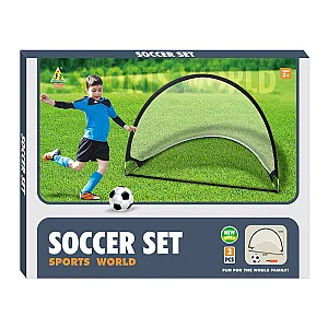 Poartă de fotbal cu minge de 14 cm și pompă