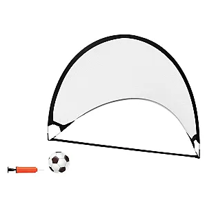 Poartă de fotbal cu minge de 14 cm și pompă