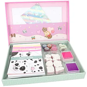 TOPModel Love Letter Set – Kitty and Doggy, set creativ pentru scrisori
