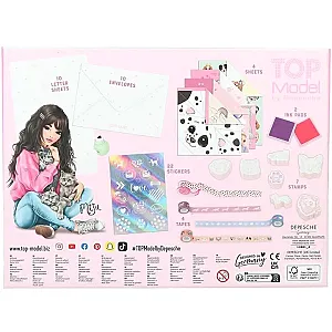 TOPModel Love Letter Set – Kitty and Doggy, set creativ pentru scrisori