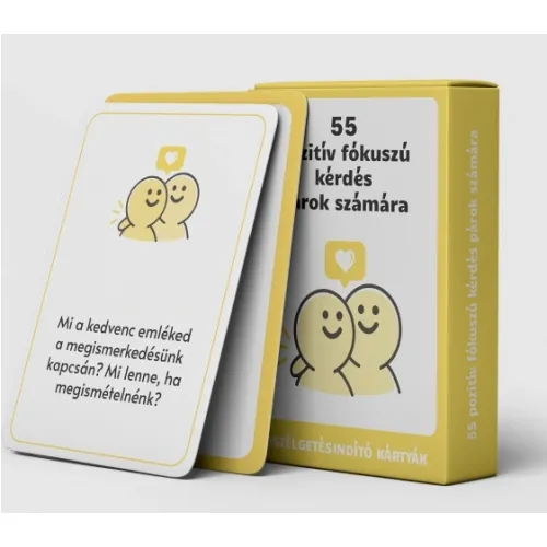 55 pozitív fókuszú kérdés párok számára – beszélgetésindító kártyák