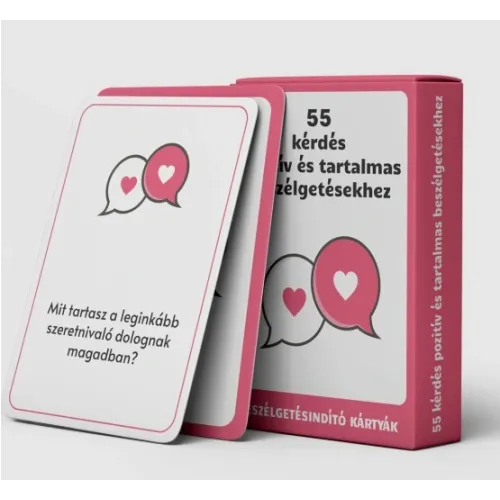 55 kérdés pozitív és tartalmas beszélgetésekhez – beszélgetésindító kártyák