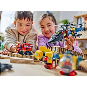 LEGO® City 60462 – Elicopter, camion de pompieri și submarin într-un singur set