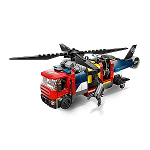 LEGO® City 60462 – Elicopter, camion de pompieri și submarin într-un singur set