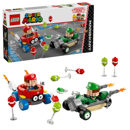 LEGO® Super Mario™ 72034 – Mario Kart™: Baby Mario și Baby Luigi