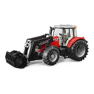 BRUDER 03047 – Tractor Massey Ferguson 7624 cu încărcător frontal