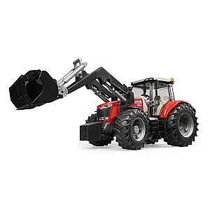 BRUDER 03047 – Tractor Massey Ferguson 7624 cu încărcător frontal