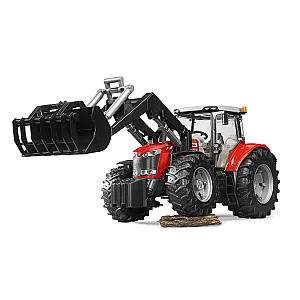BRUDER 03047 – Tractor Massey Ferguson 7624 cu încărcător frontal