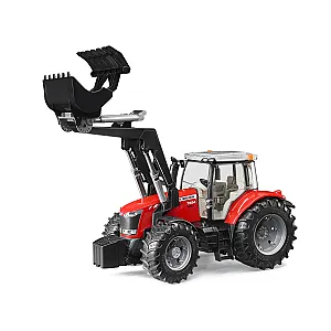 BRUDER 03047 – Tractor Massey Ferguson 7624 cu încărcător frontal