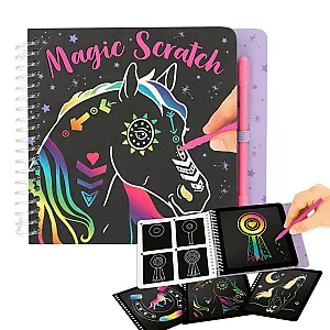 Miss Melody Magic Scratch Book – Caiet creativ de răzuit cu cai