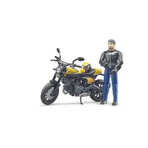 Bruder Ducati Scrambler Full Throttle cu motociclist 63053