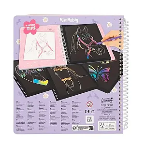 TOPModel Miss Melody Magic Scratch Book – Carte creativă de răzuit 1-13267