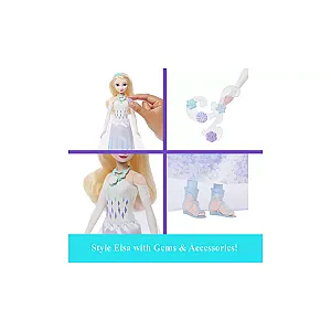 Disney Frozen Jewel Reveal Elsa păpușă și accesorii 