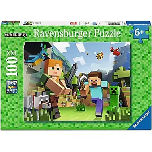 Ravensburger Puzzle 100XXL Minecraft: Steve and Alex