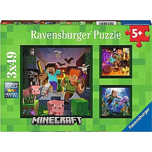 Ravensburger 3×49 darabos Minecraft puzzle – Biomes